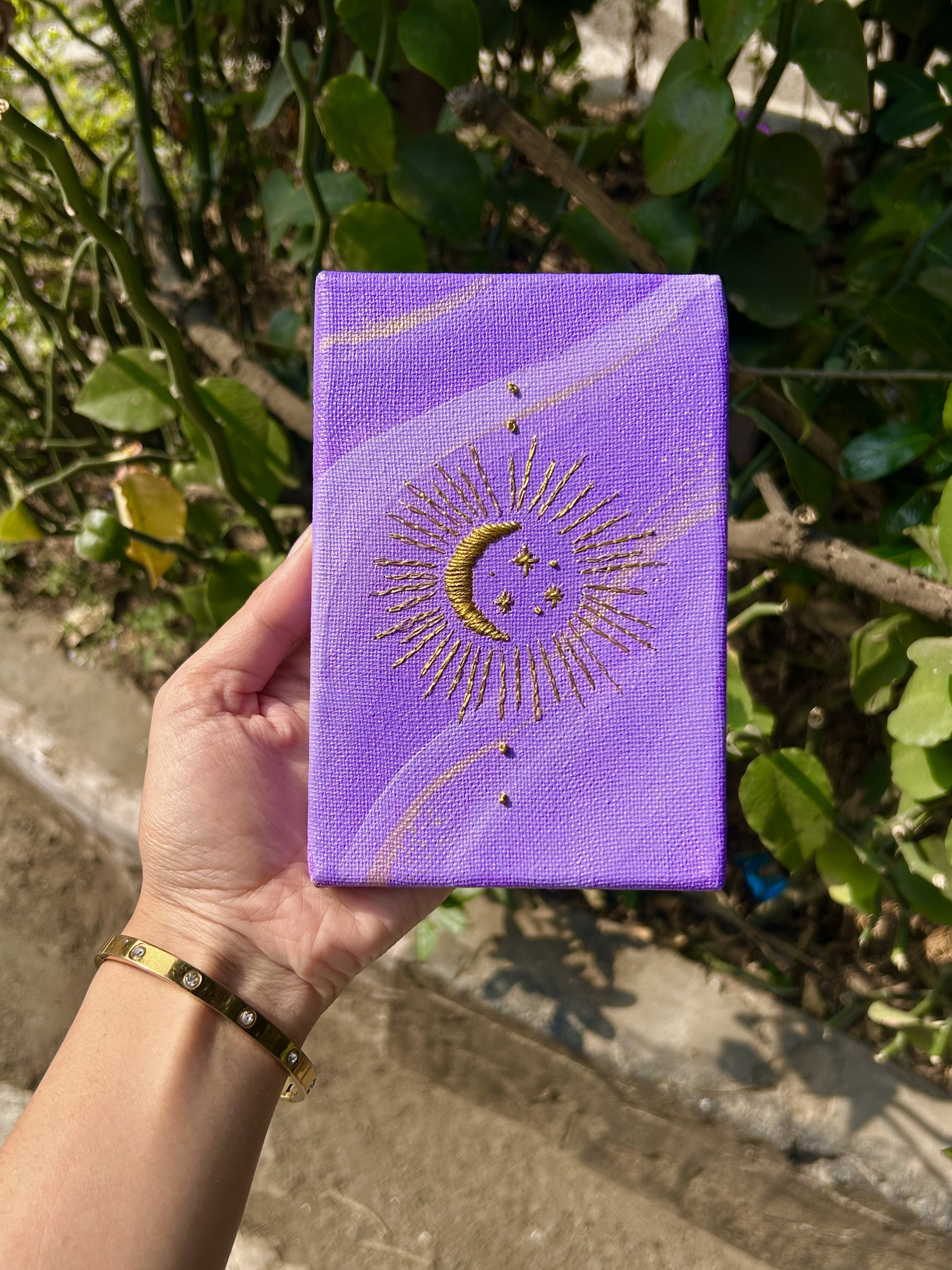 Celestial Embroidered Mini Painting