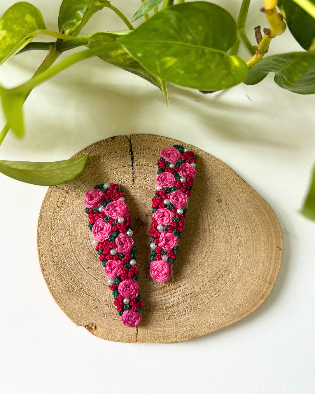 Blooming Rose Hair Clips