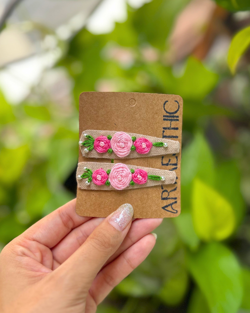 Blush Rose Hairclips