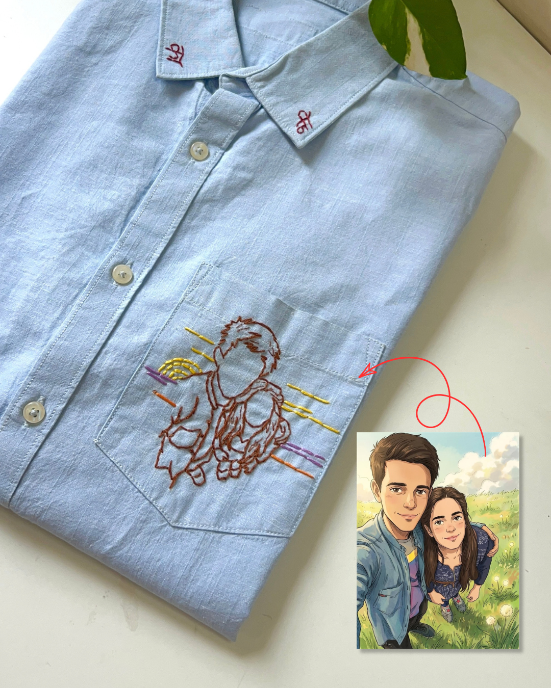 Custom Hand Embroidered Shirt