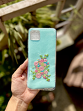 Pastel Blooms Embroidered Phone Cover