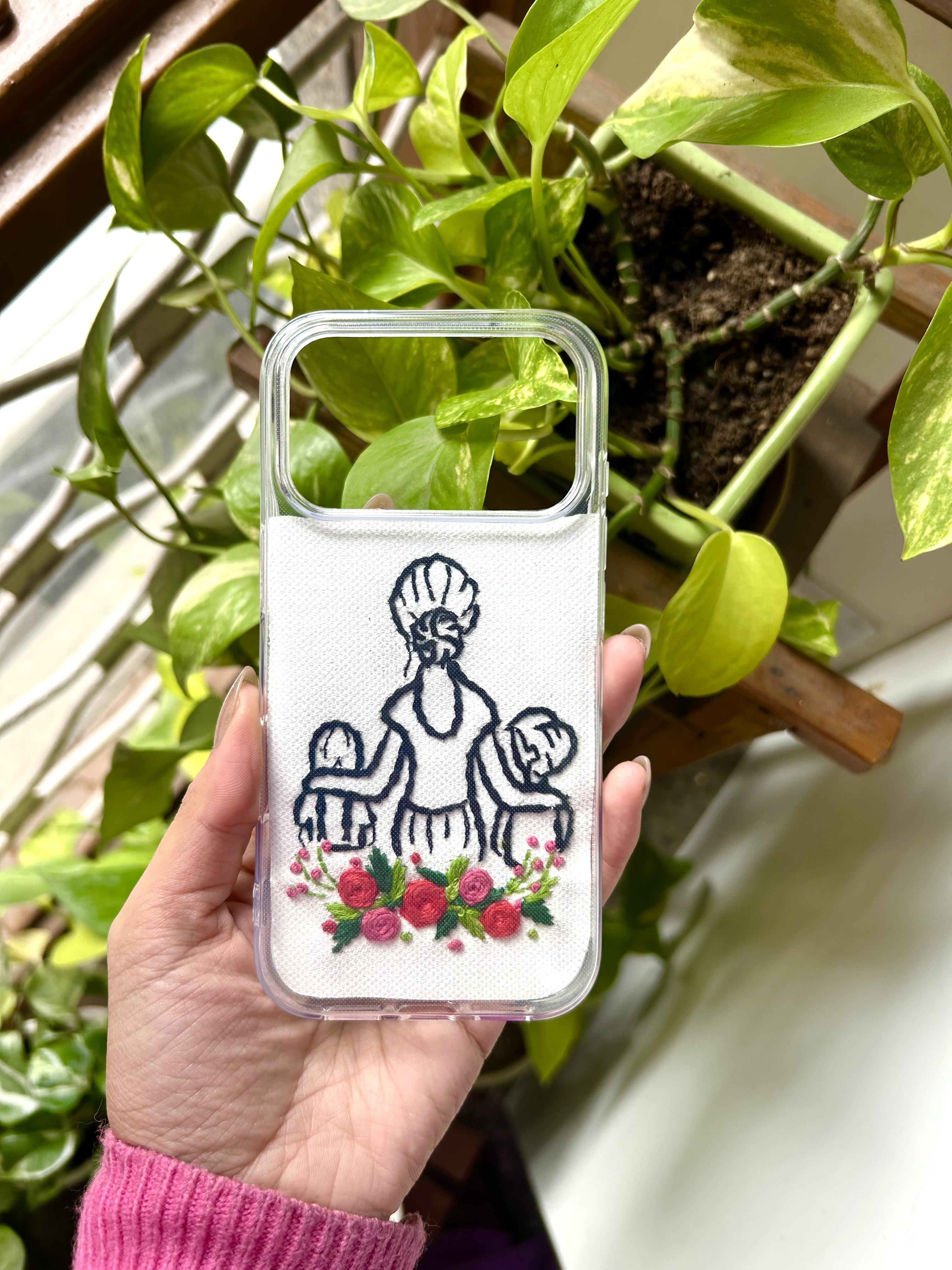 Threads of motherhood Embroidered Phone Cover