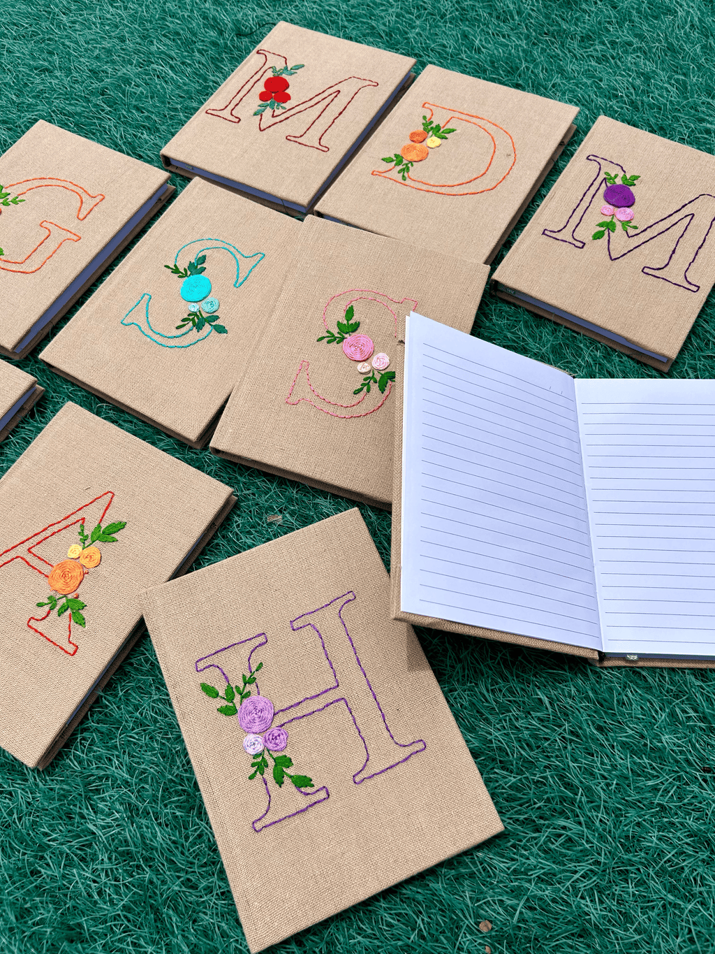 Floral Initial Personalized Diary