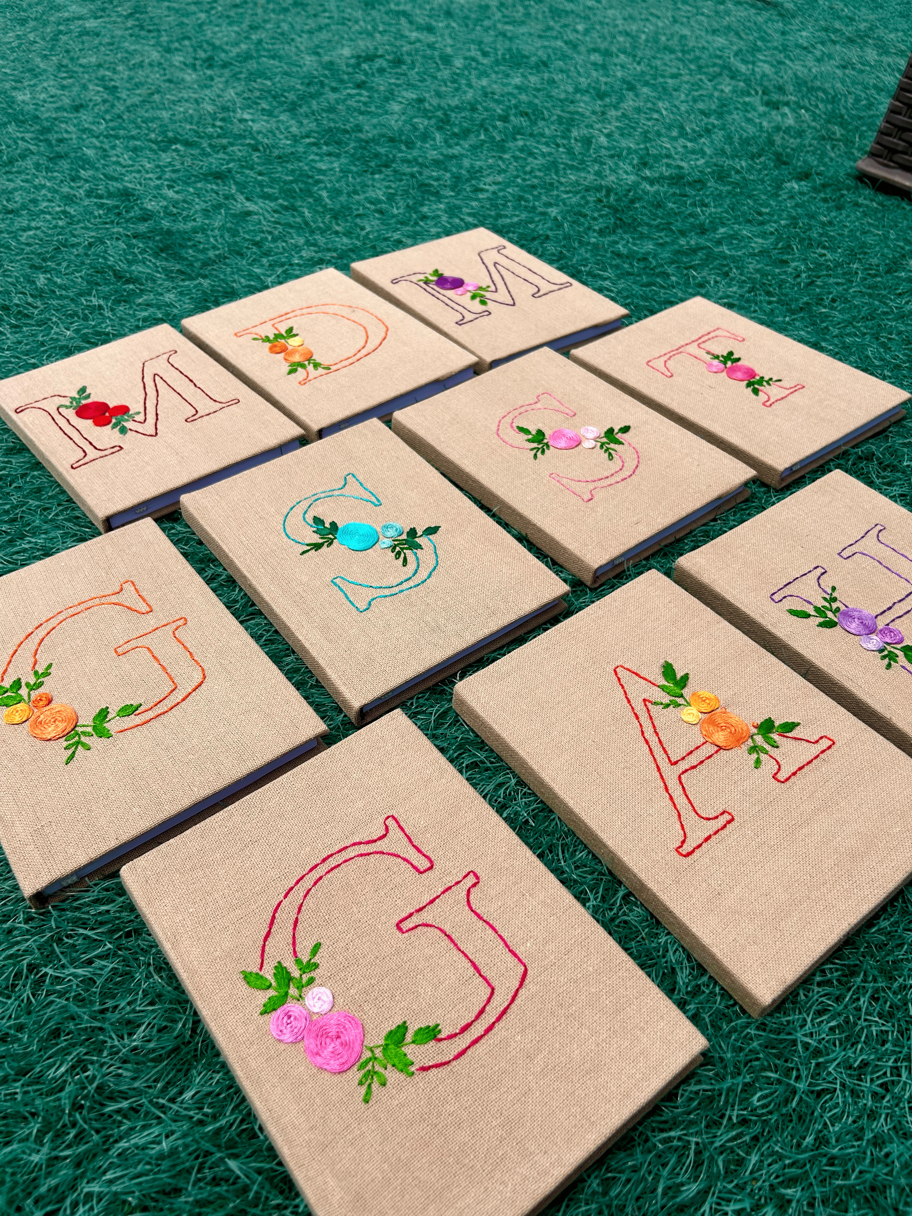 Floral Initial Personalized Diary