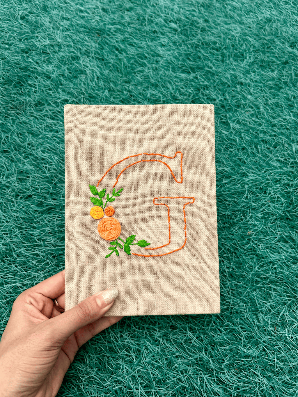 Floral Initial Personalized Diary