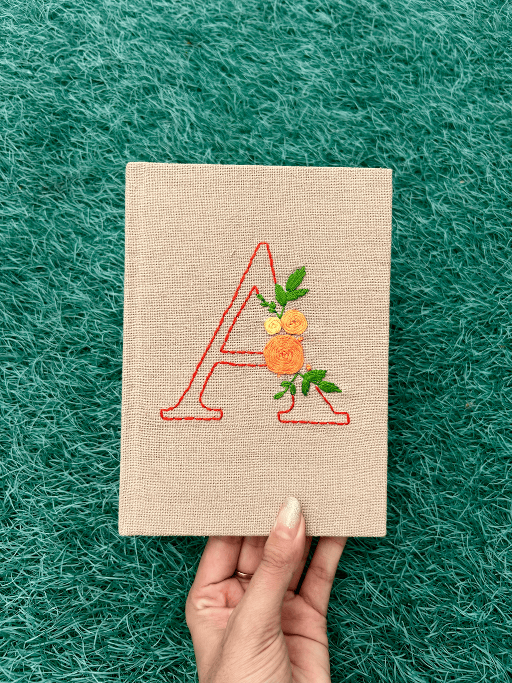 Floral Initial Personalized Diary